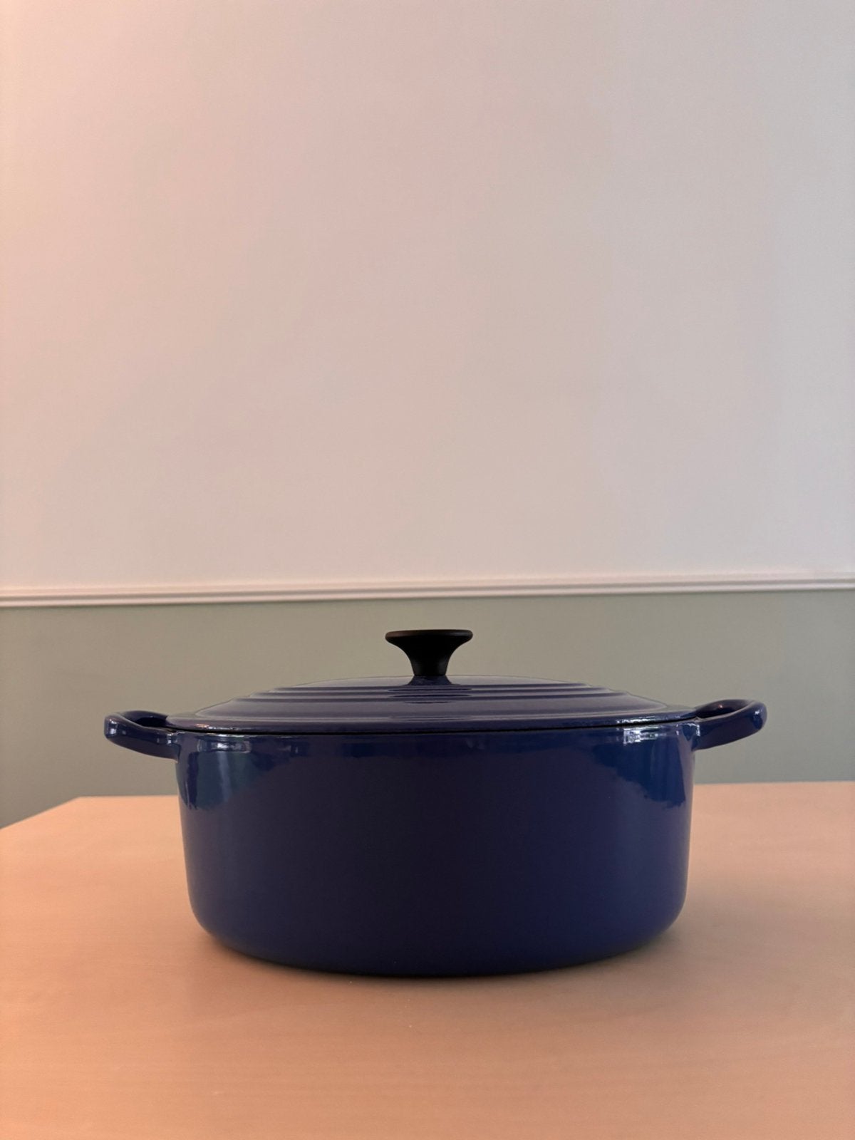 Le Creuset pan ovaal (25cm) blauw, vintage, braadpan, Huis en Inrichting, Keuken | Potten en Pannen, Le Creuset, Ophalen of Verzenden