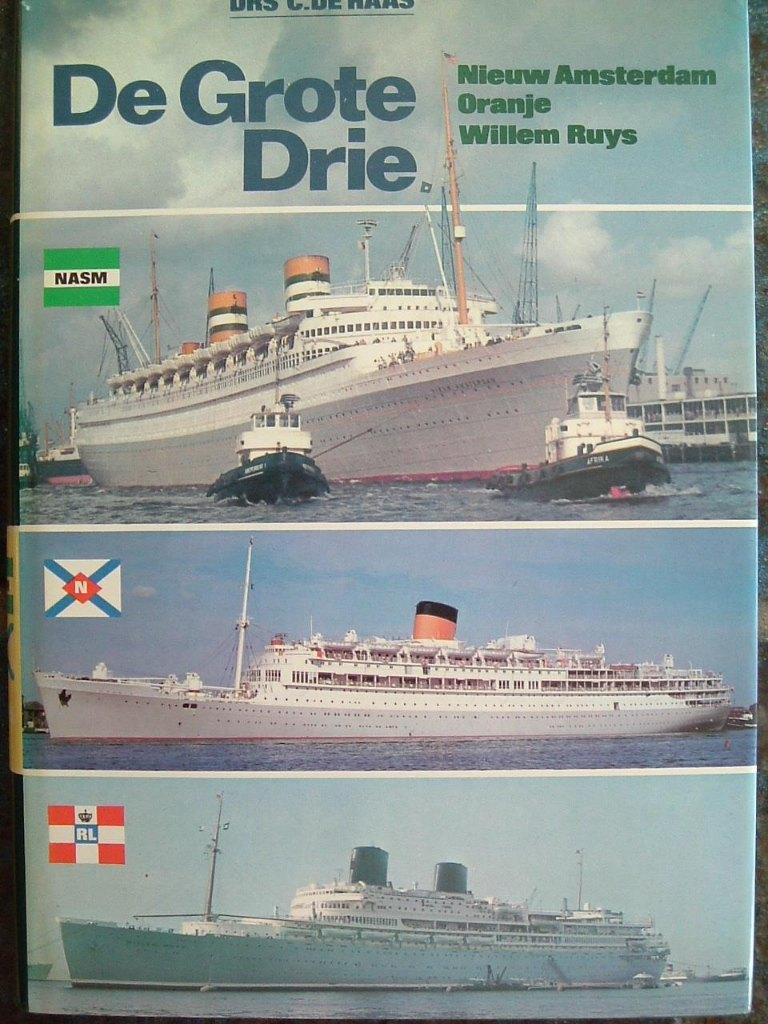 De Grote Drie: Nieuw Amsterdam, Oranje, Willem Ruys., Ophalen of Verzenden, Gebruikt, Motorboot, Boek of Tijdschrift