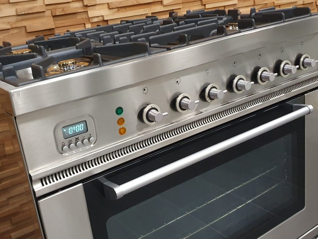 Luxe Boretti Fornuis 80cm RVS 1 grote oven 5 pits, Witgoed en Apparatuur, Fornuizen, Niet ingevuld, 60 cm of meer, Niet ingevuld