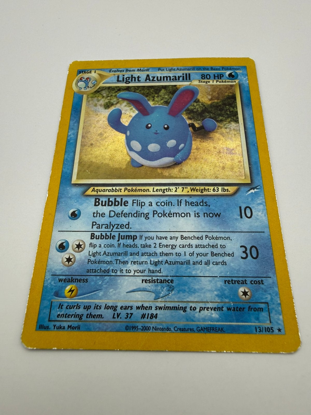 Light Azumarill #13 NDE, Ophalen of Verzenden, Gebruikt, Losse kaart