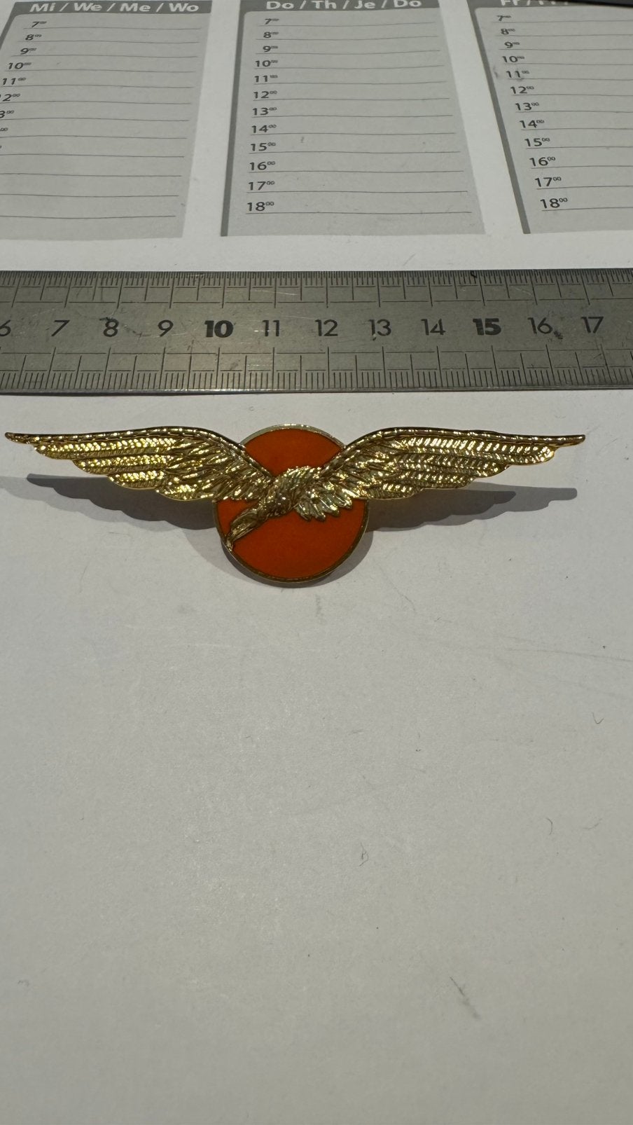Vliegerwing MLD klu type 1425 nr 2, Verzamelen, Ophalen of Verzenden, Luchtmacht, Nederland, Embleem of Badge