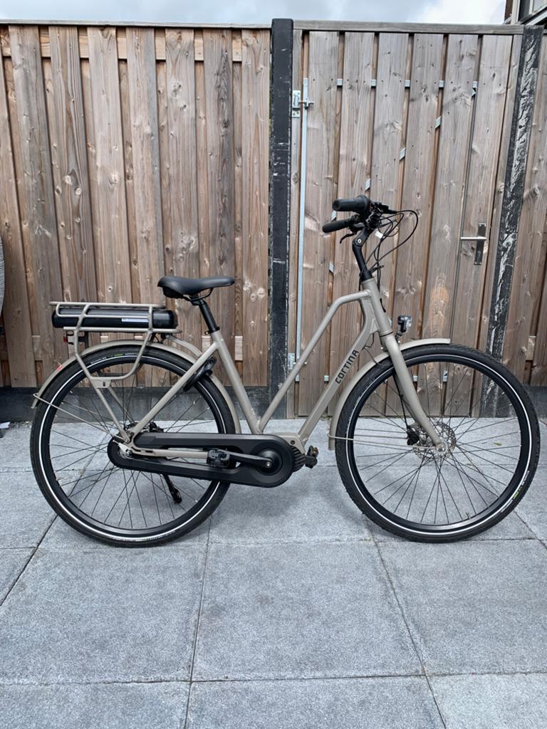 Nette cortina Foss elektrische fiets met middenmoter, Fietsen en Brommers, Ophalen, Gebruikt, 50 km per accu of meer, Cortina
