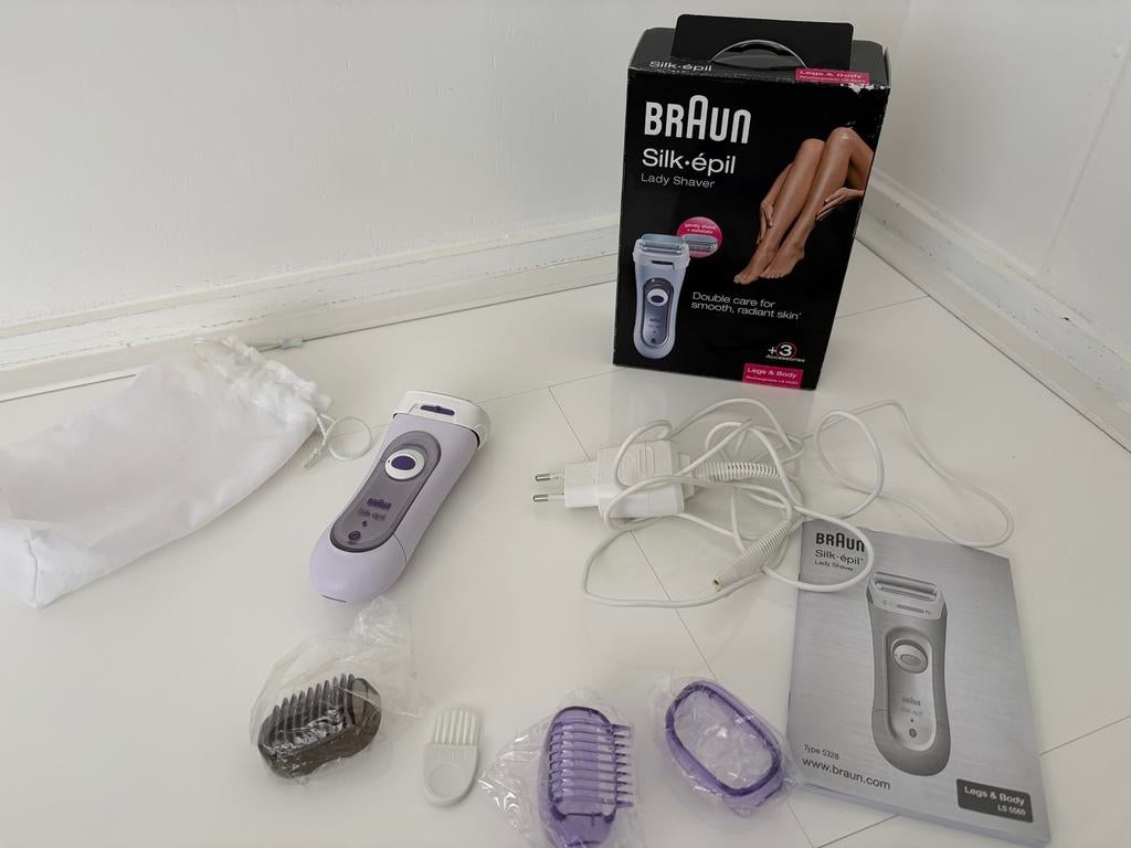 Mooie Braun Silk-épil LS5560 3-in-1 ladyshave, Ophalen, Zo goed als nieuw, Scheren en Epileren