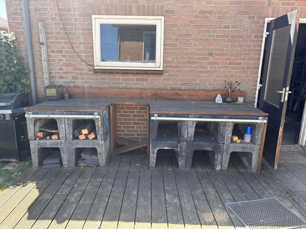 Betonblokken U-elementen, Ophalen, Gebruikt, Gas