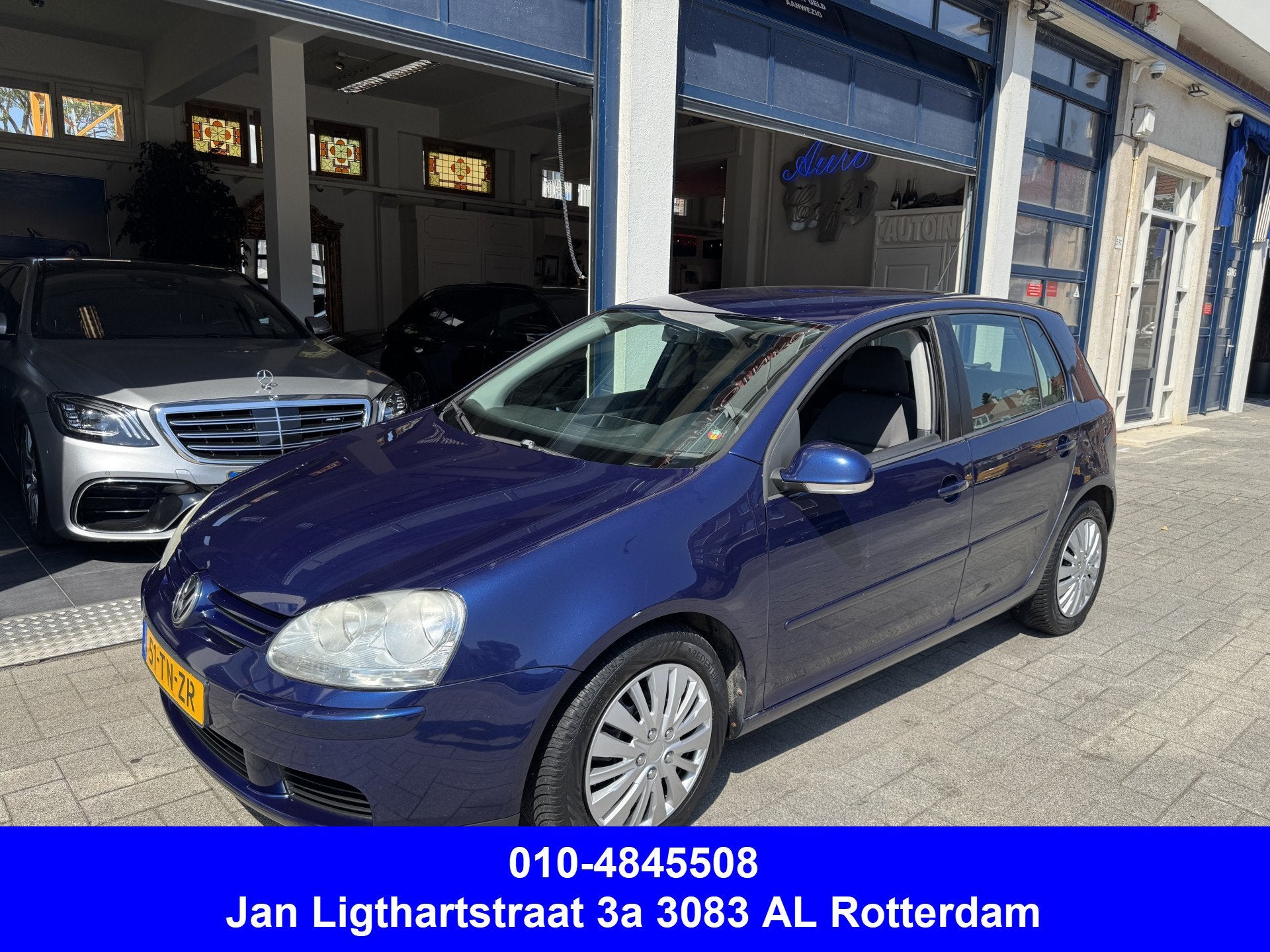 Volkswagen Golf 1.6 Optive AUTOMAAT/NL AUTO (bj 2007), Auto's, Elektrische ramen, Gebruikt, 4 cilinders, Blauw