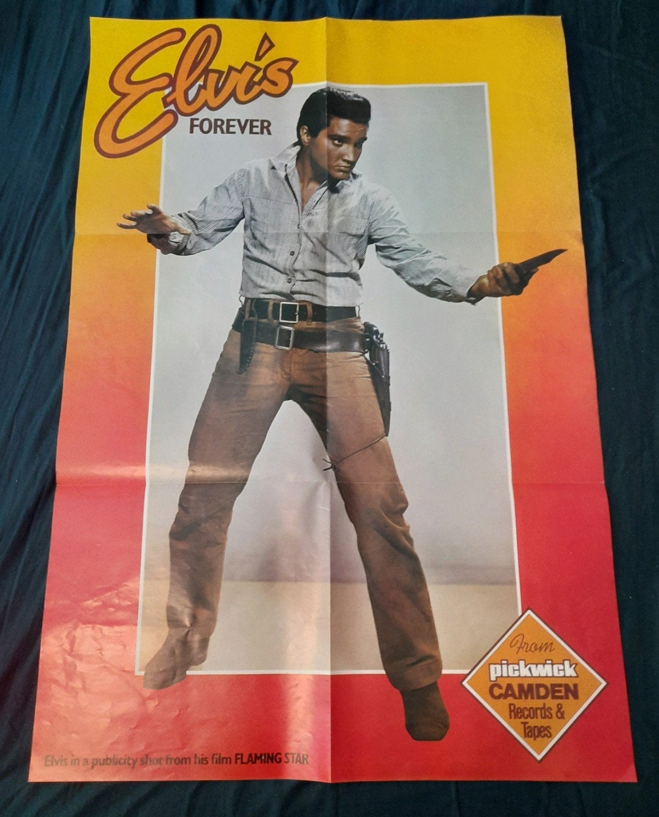 Poster : Elvis Presley ( 58 x 87 cm), Ophalen of Verzenden, A1 t/m A3, Muziek