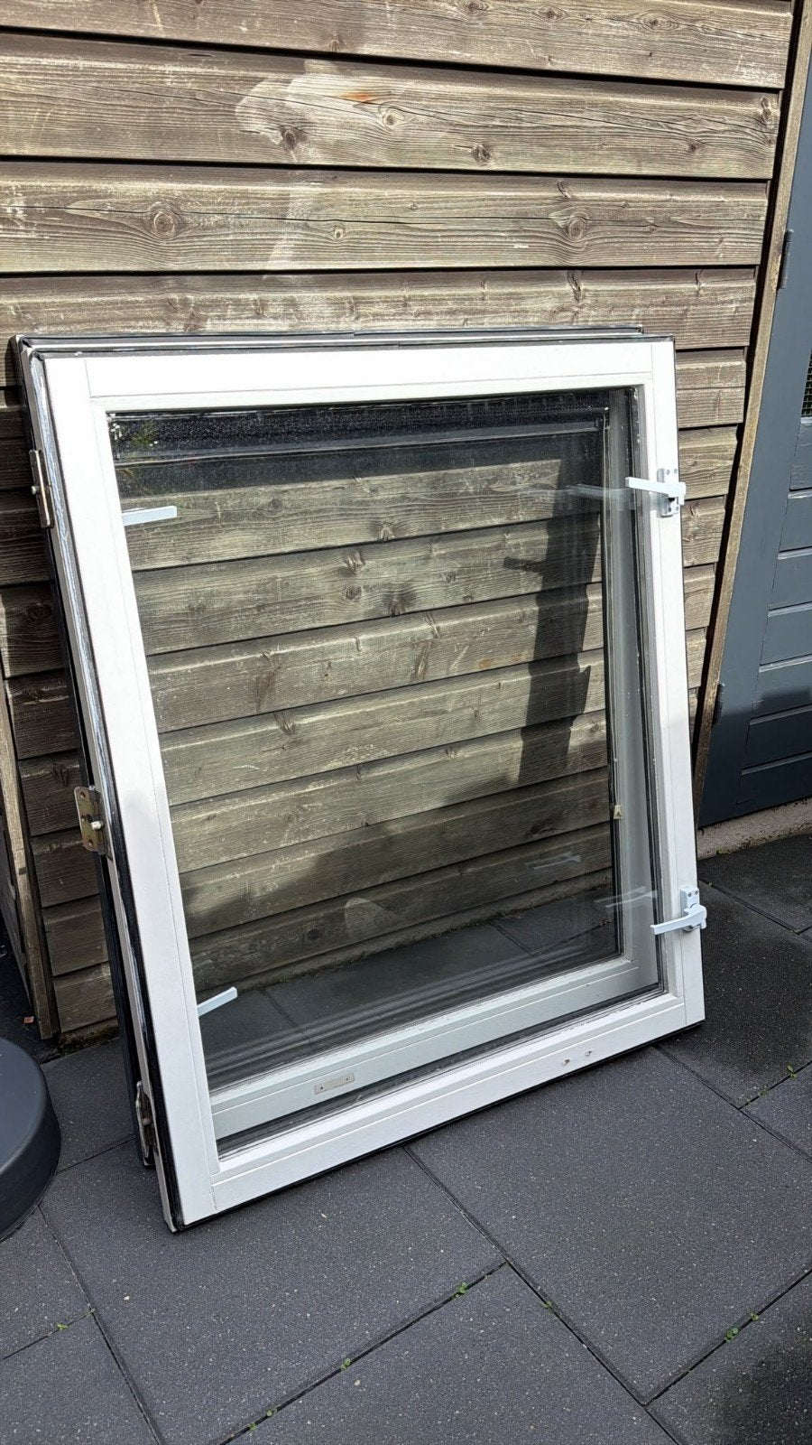 2 Houten Draai Kozijnen 108x126cm (Dubbel glas), Gevelraam of Ruit, Gebruikt, 80 tot 120 cm, 120 tot 160 cm