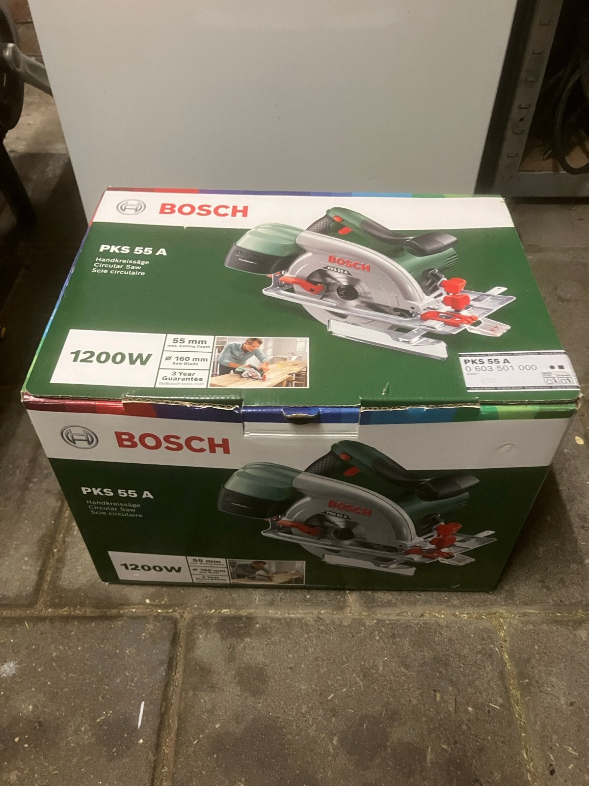 Bosch PKS 55 A Handcirkelzaag - Zo goed als nieuw, Cirkelzaag, Ophalen of Verzenden, Zo goed als nieuw, 30 tot 70 mm