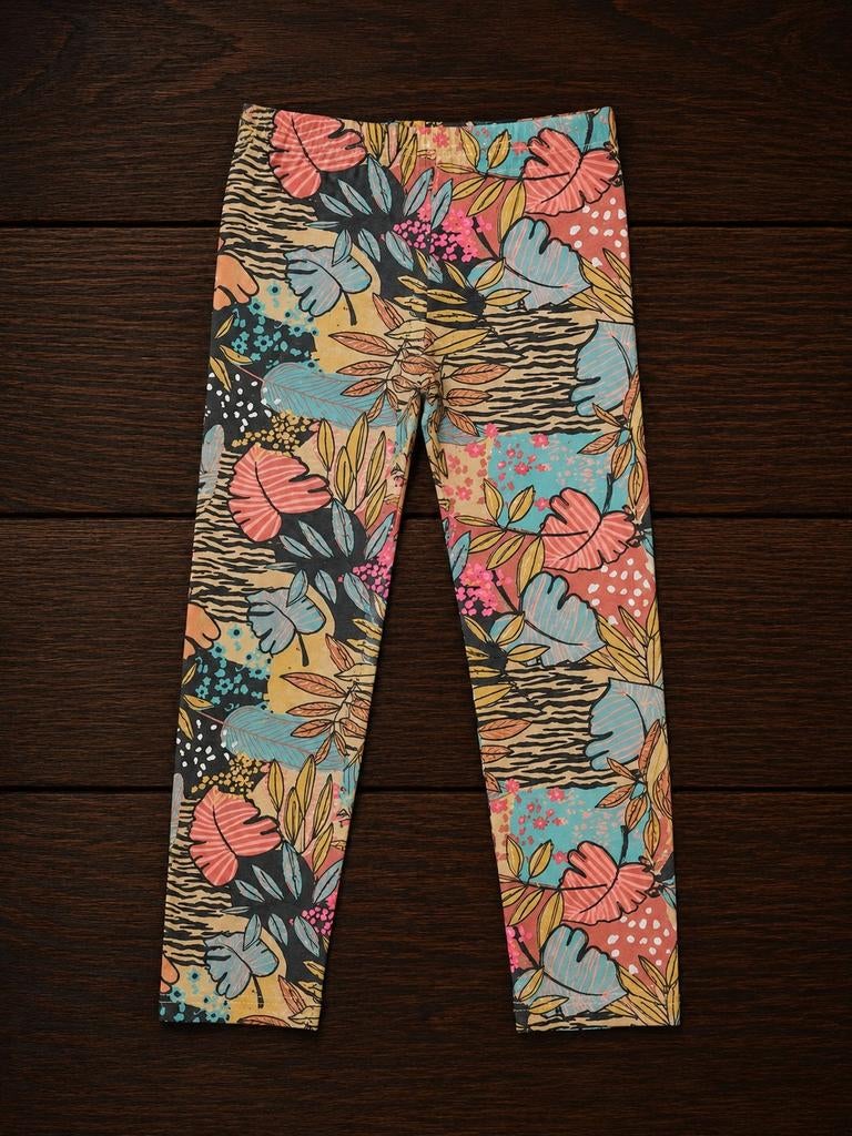 Little Kids Legging Maat 128 - Tropische Print, Kinderen en Baby's, Kinderkleding | Maat 128, Broek, Gebruikt, Meisje, Little Kids