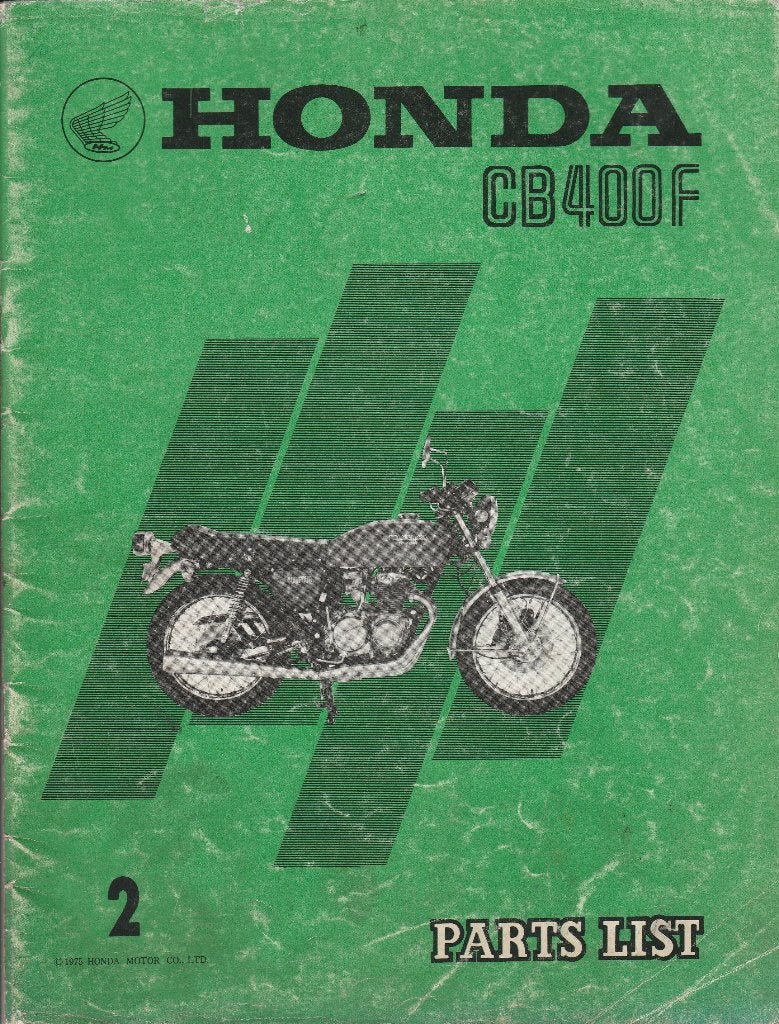 Honda CB400 F Parts List (4538z), Motoren, Handleidingen en Instructieboekjes, Honda, Verzenden