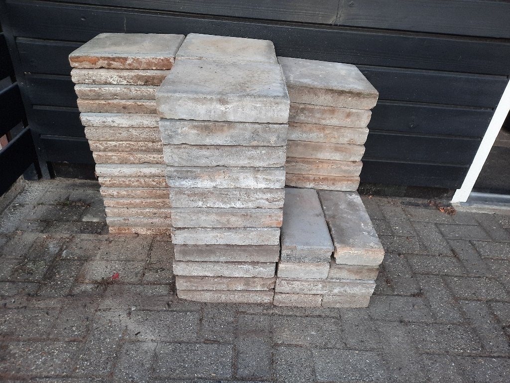stoeptegels, Tuin en Terras, Tegels en Klinkers, Ophalen, Gebruikt, Overige typen, 5 tot 10 m²