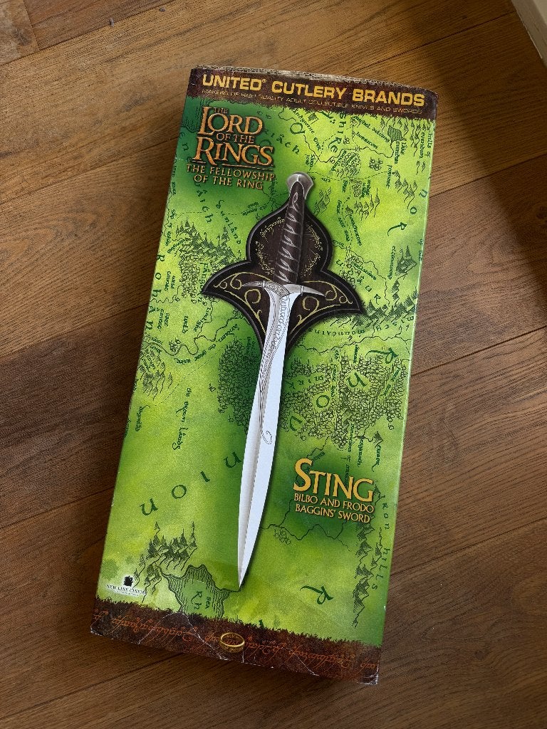 Sting sword from Lord of the Rings, Ophalen, Zo goed als nieuw, Overige typen