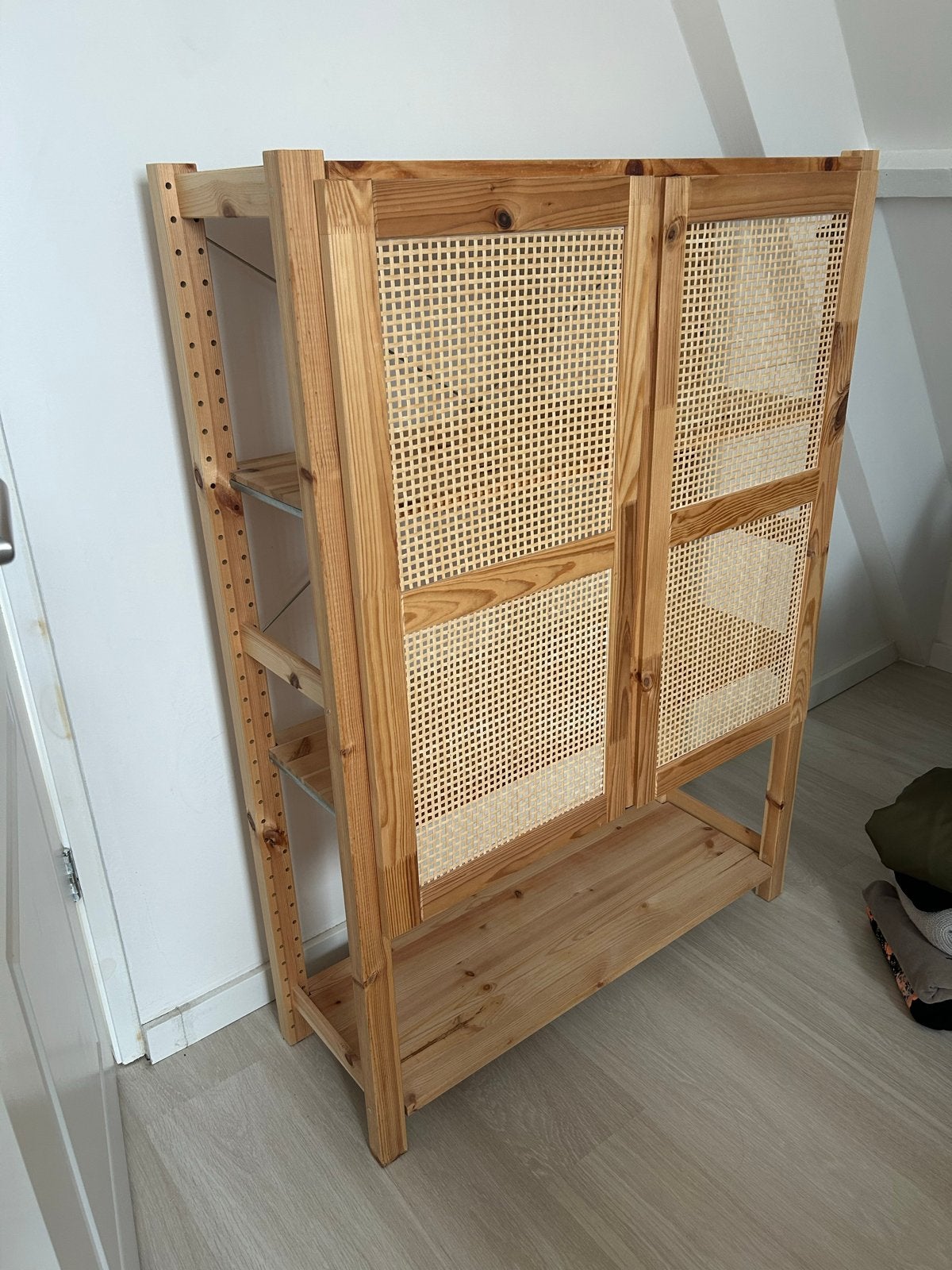IKEA IVAR Kast met deuren, grenen, 89x30x124cm, Gebruikt, 100 tot 150 cm, Grenenhout, 25 tot 50 cm