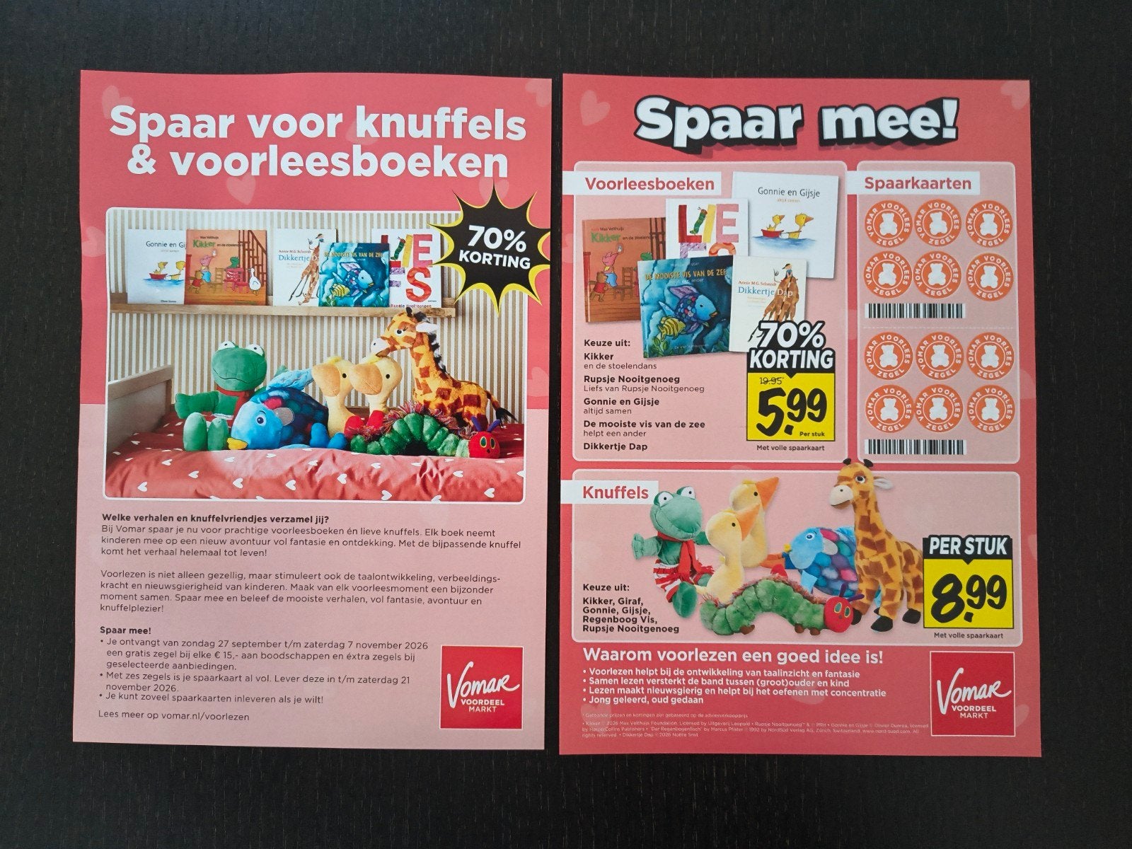 Voorlees zegels Vomar Voorleesboeken/knuffels, Vomar, Ophalen of Verzenden