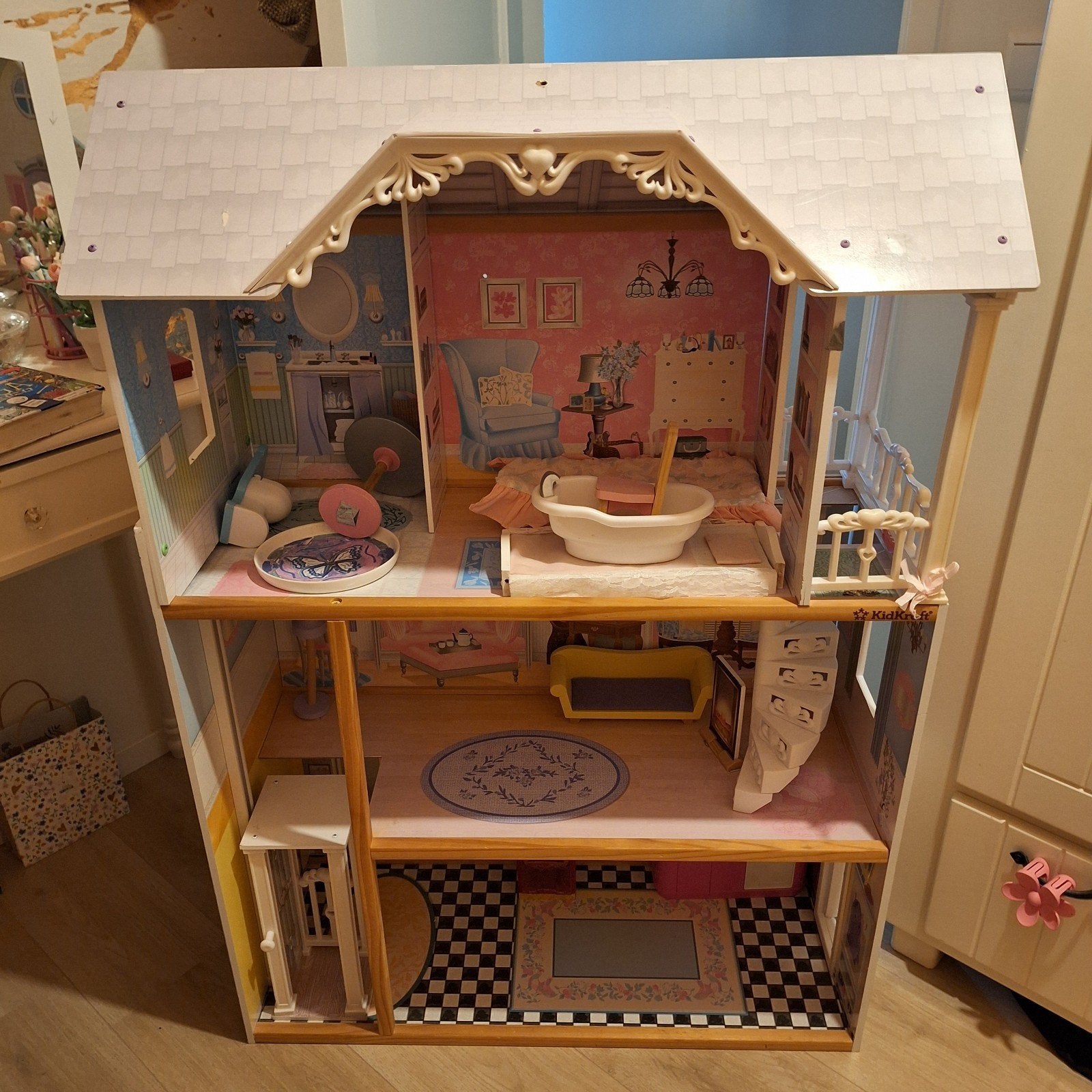 barbiehuis, Kinderen en Baby's, Speelgoed | Poppenhuizen, Ophalen, Gebruikt, Poppenhuis