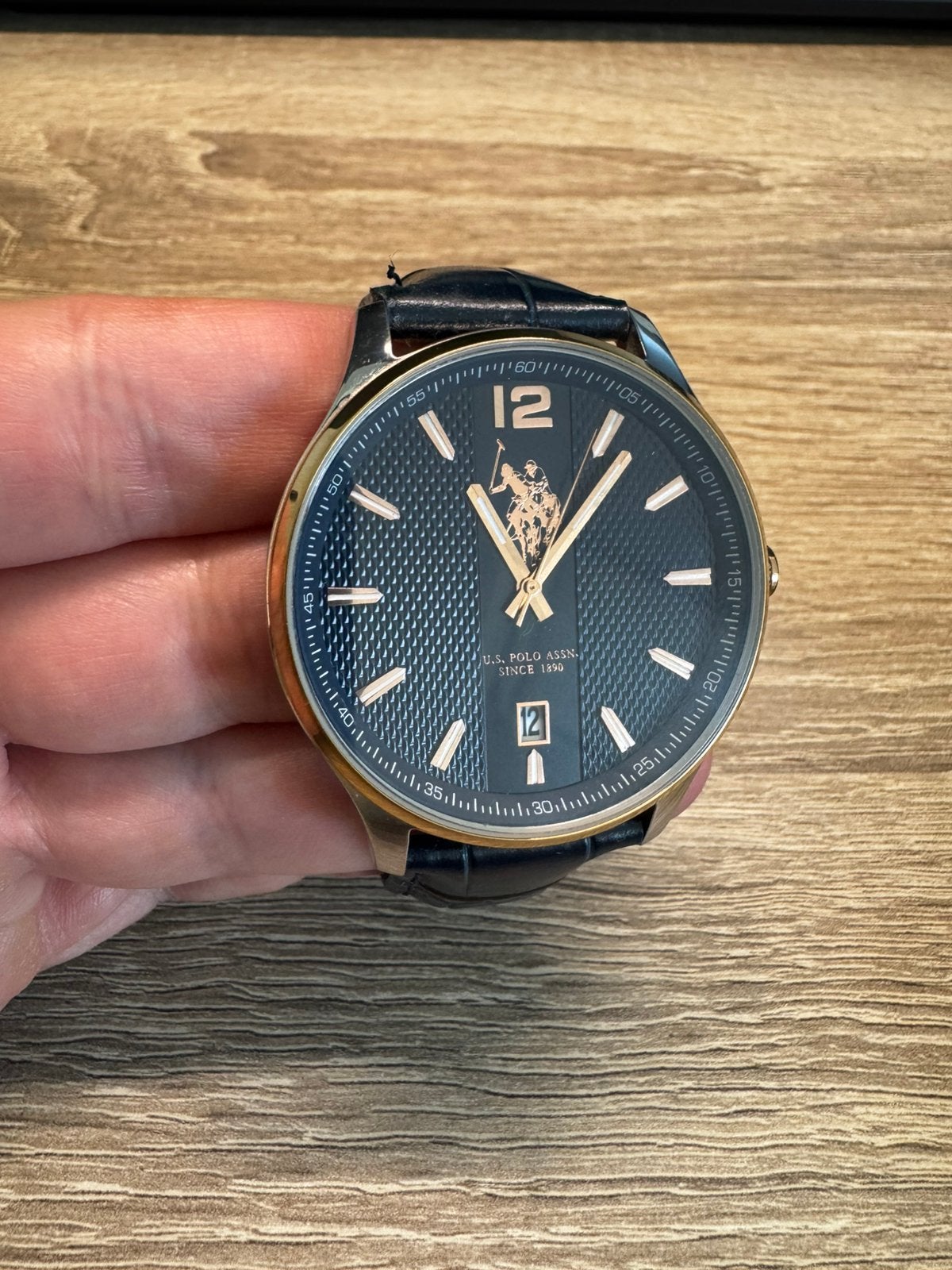 U.S. Polo Assn. Herenhorloge – Nagenoeg Nieuw, Ophalen of Verzenden, Zo goed als nieuw, Leer, Overige merken