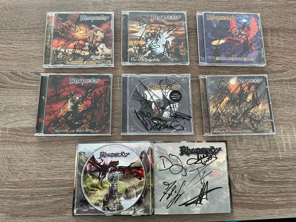 Rhapsody of Fire gesigneerde cd's / setlist, Ophalen of Verzenden, Zo goed als nieuw