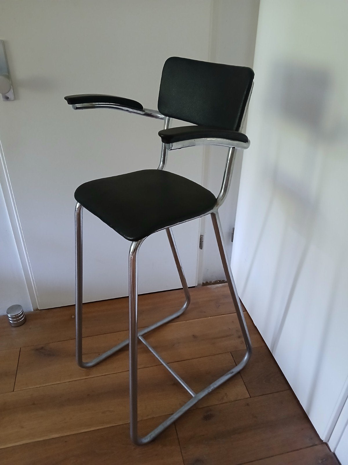 Vintage Gispen (stijl) kinder(kappers)stoel, Huis en Inrichting, Ophalen, Gebruikt, Kunststof, Eén
