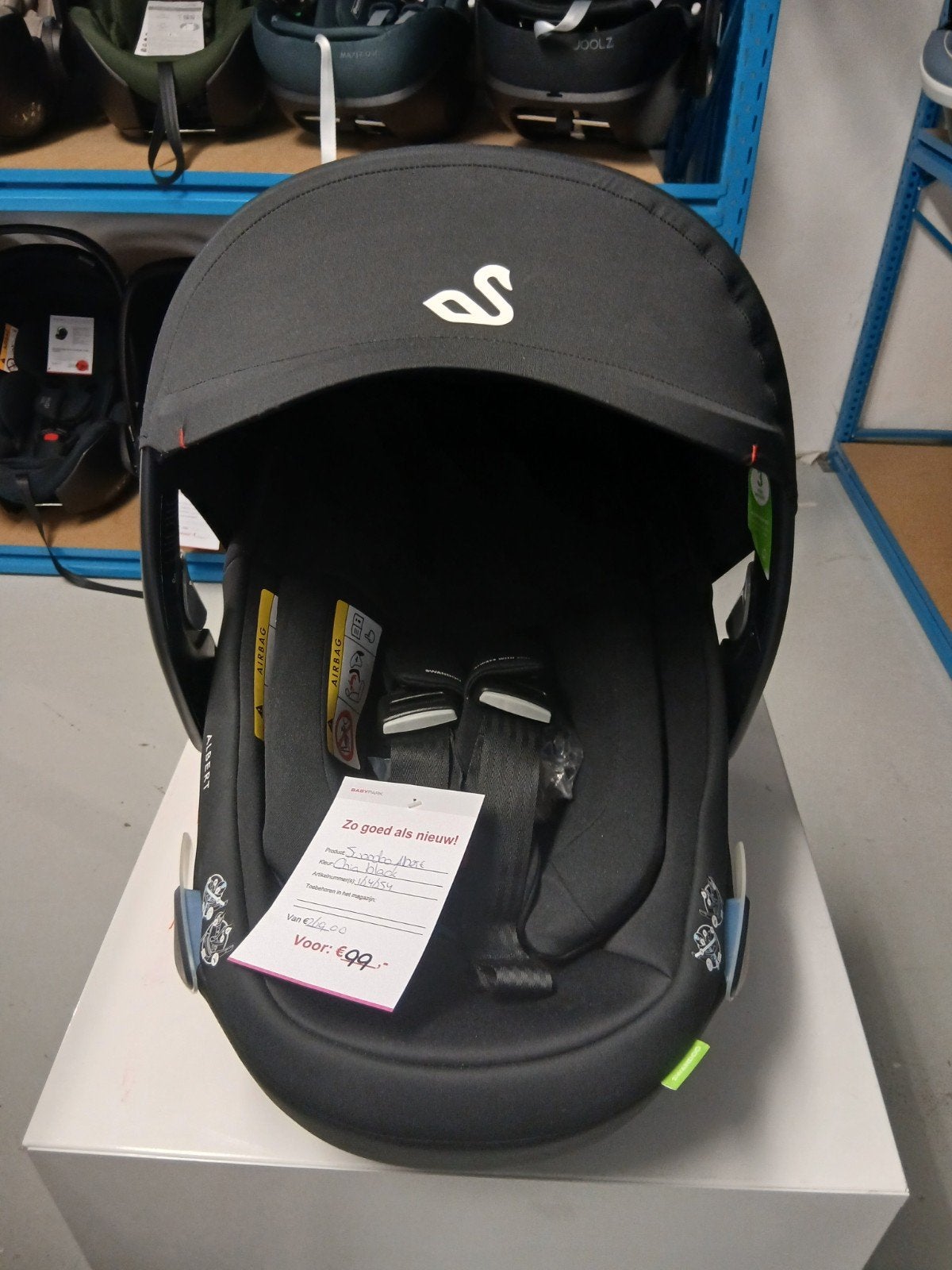Swandoo albert, Autogordel of Isofix, Zo goed als nieuw, Ophalen, 0 t/m 10 kg