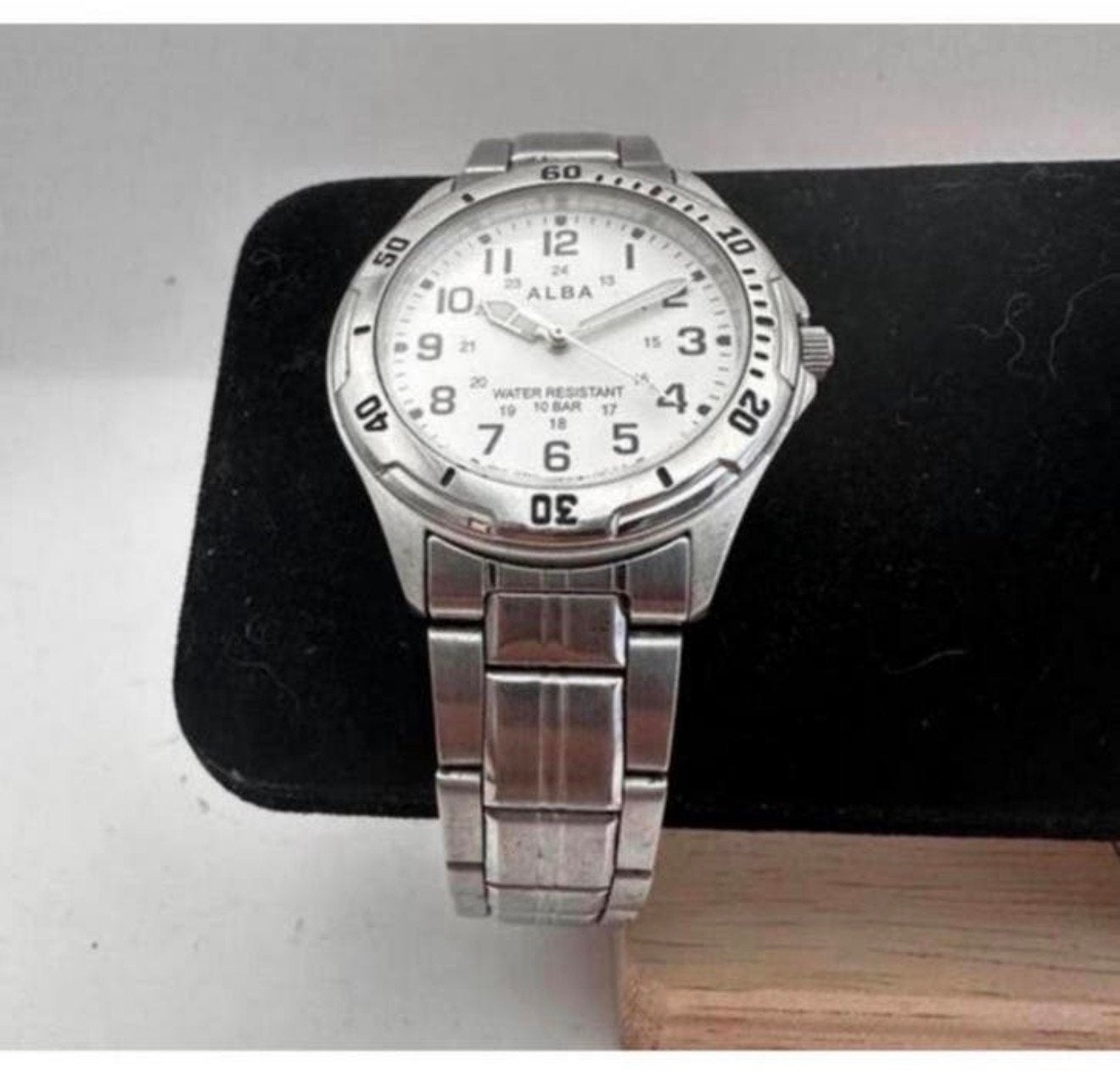 Vintage SEIKO Alba V501-0FG0 analoog Quartz mens watch 10bar, Staal, Polshorloge, Ophalen of Verzenden, Zo goed als nieuw