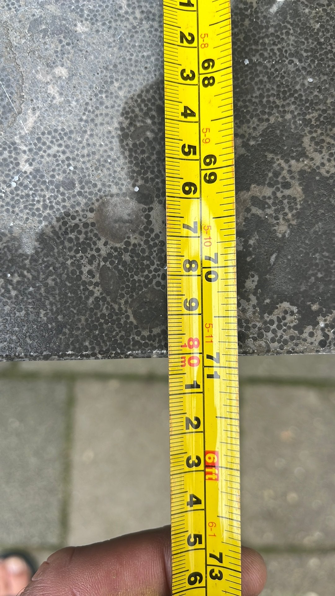 Granieten tafel, Ophalen, Gebruikt, Rechthoekig, Overige materialen