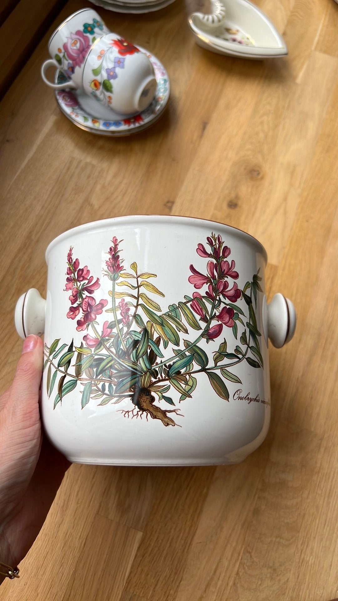 Bloempot vintage, Ophalen, Rond, Aardewerk, Minder dan 40 cm