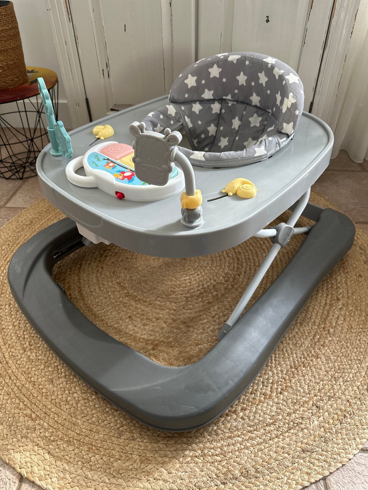 Topmark Lexi loopstoel grijs 2-in-1 met speelblad en muziek, Kinderen en Baby's, Ophalen, Gebruikt