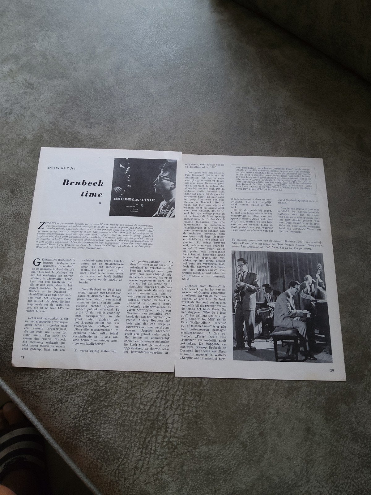 Dave Brubeck, Ophalen of Verzenden, Zo goed als nieuw, Boek, Tijdschrift of Artikel