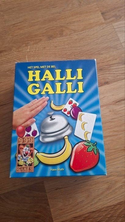 Halli Galli - Het snelle fruitspel met de bel!, Drie of vier spelers, Ophalen of Verzenden, Zo goed als nieuw, Amigo Games
