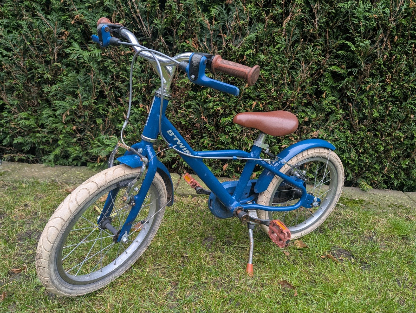 Btwin kinderfiets 16 inch - Blauw, Ophalen, Gebruikt, 16 tot 20 inch, Btwin