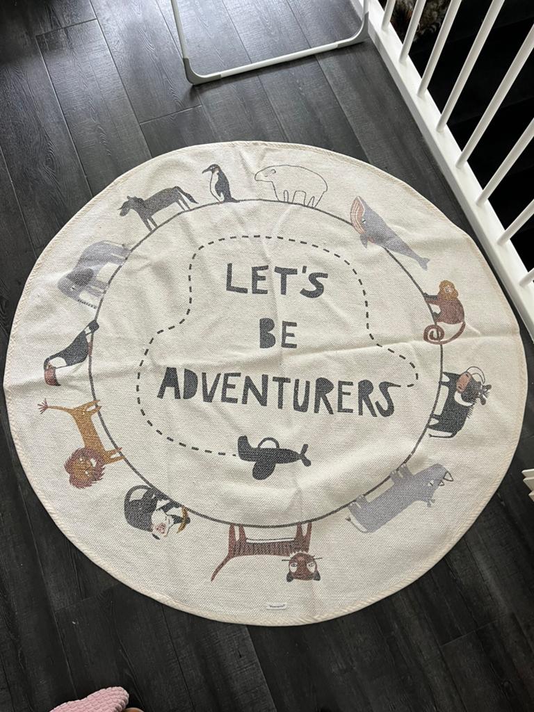 Kleed met dieren voor in kinderkamer diameter 130cm, Ophalen of Verzenden, Zo goed als nieuw