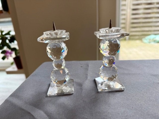 Set Swarovski Crystal Kandelaars, Ophalen, Zo goed als nieuw, Figuurtje