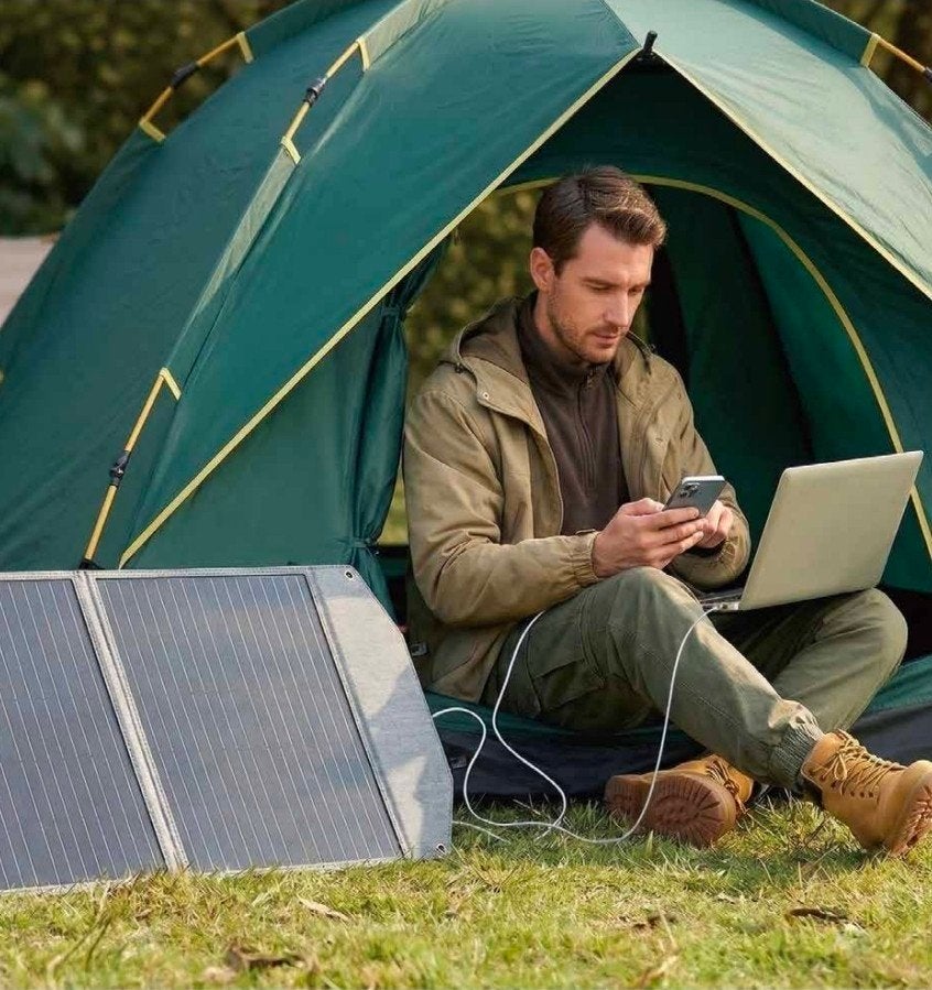 Opvouwbaar Zonnepaneel SP100 – 100W – USB-C PD & XT60, Caravans en Kamperen, Verzenden, Nieuw