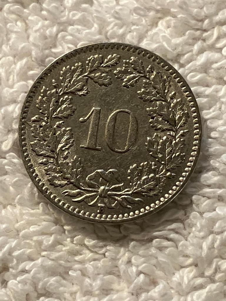 Zwitserse 10 Rappen munt uit 1932., Ophalen of Verzenden, Overige landen, Losse munt