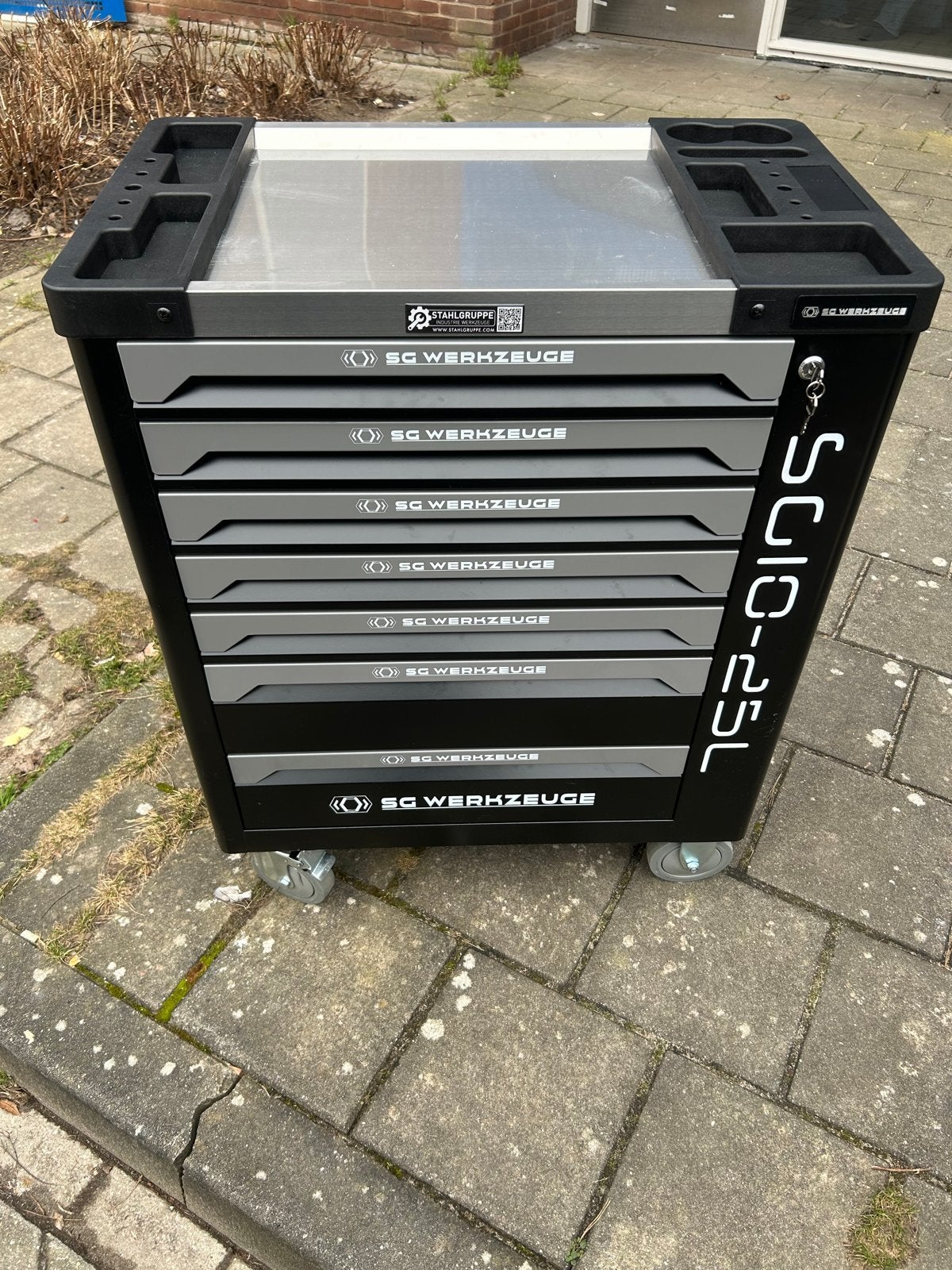 SG Werkzeuge Gereedschapswagen met 7 laden en gereedschap, Ophalen, Zo goed als nieuw, Gereedschapsopslag, Overige merken