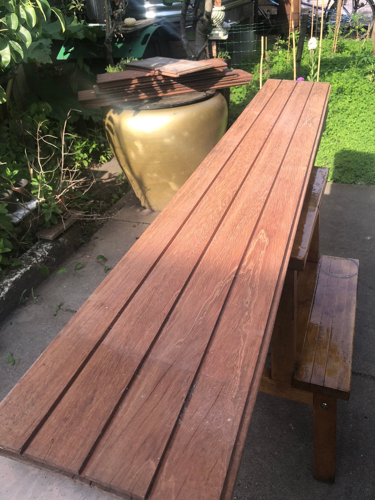 hardhouten vloerplanken, Doe-het-zelf en Verbouw, Hout en Planken, Ophalen, Gebruikt, Minder dan 25 mm, Plank