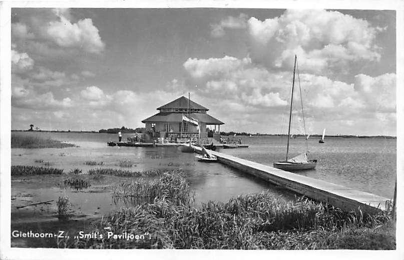 R085 Giethoorn Zuid Smit's Paviljoen Boten verhuur, Ophalen of Verzenden, Gelopen, Overijssel