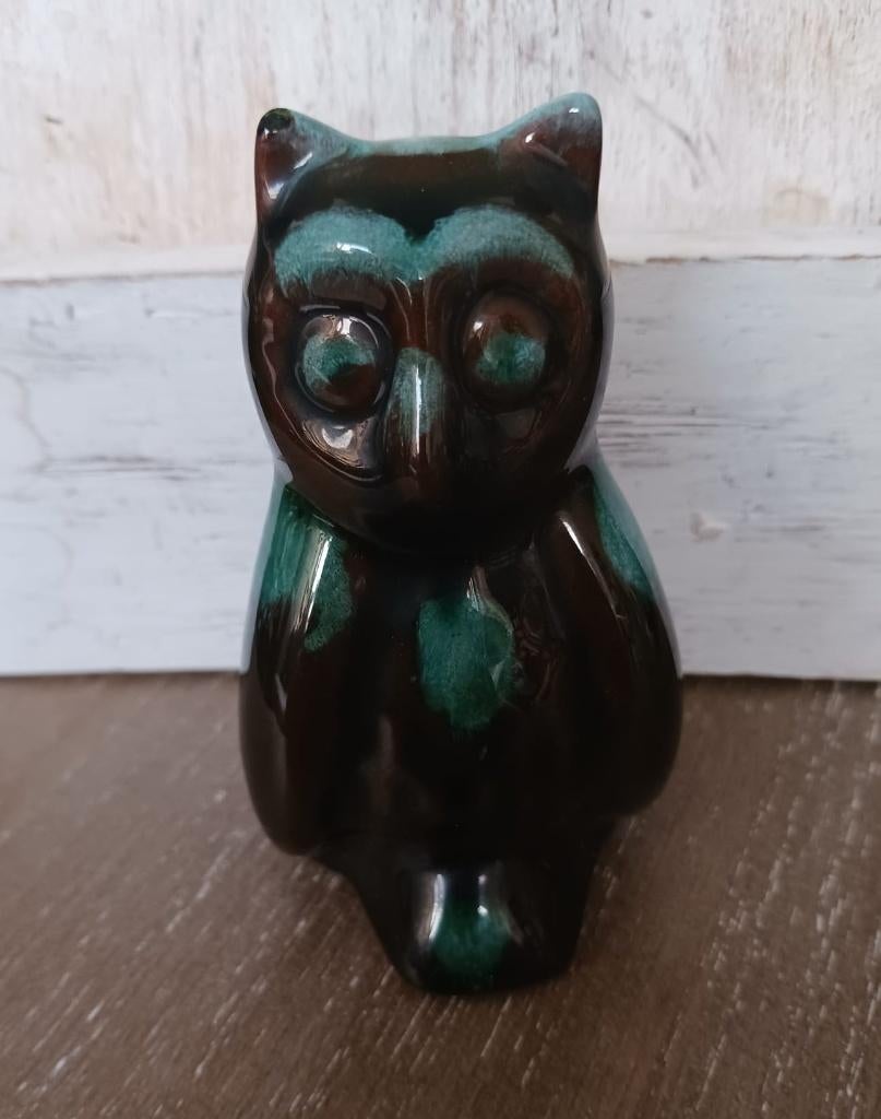Uil Blue Mountain Pottery Owl, Verzamelen, Beelden en Beeldjes, Ophalen of Verzenden, Zo goed als nieuw, Dier