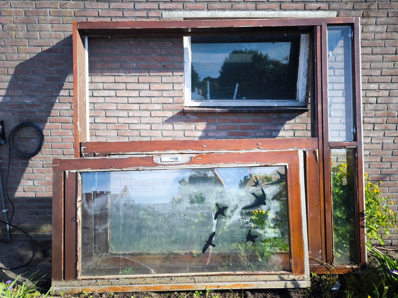 Gebruikte ramen en kozijnen, Doe-het-zelf en Verbouw, Ophalen, Gebruikt, 150 tot 225 cm, Hout