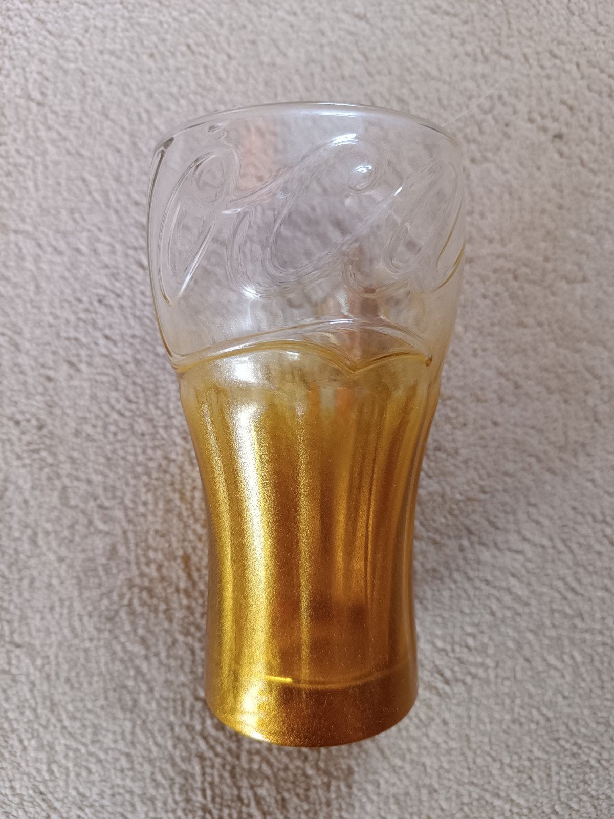 Coca-Cola Glas Goudkleurig - Limited Edition McDonalds, Ophalen of Verzenden