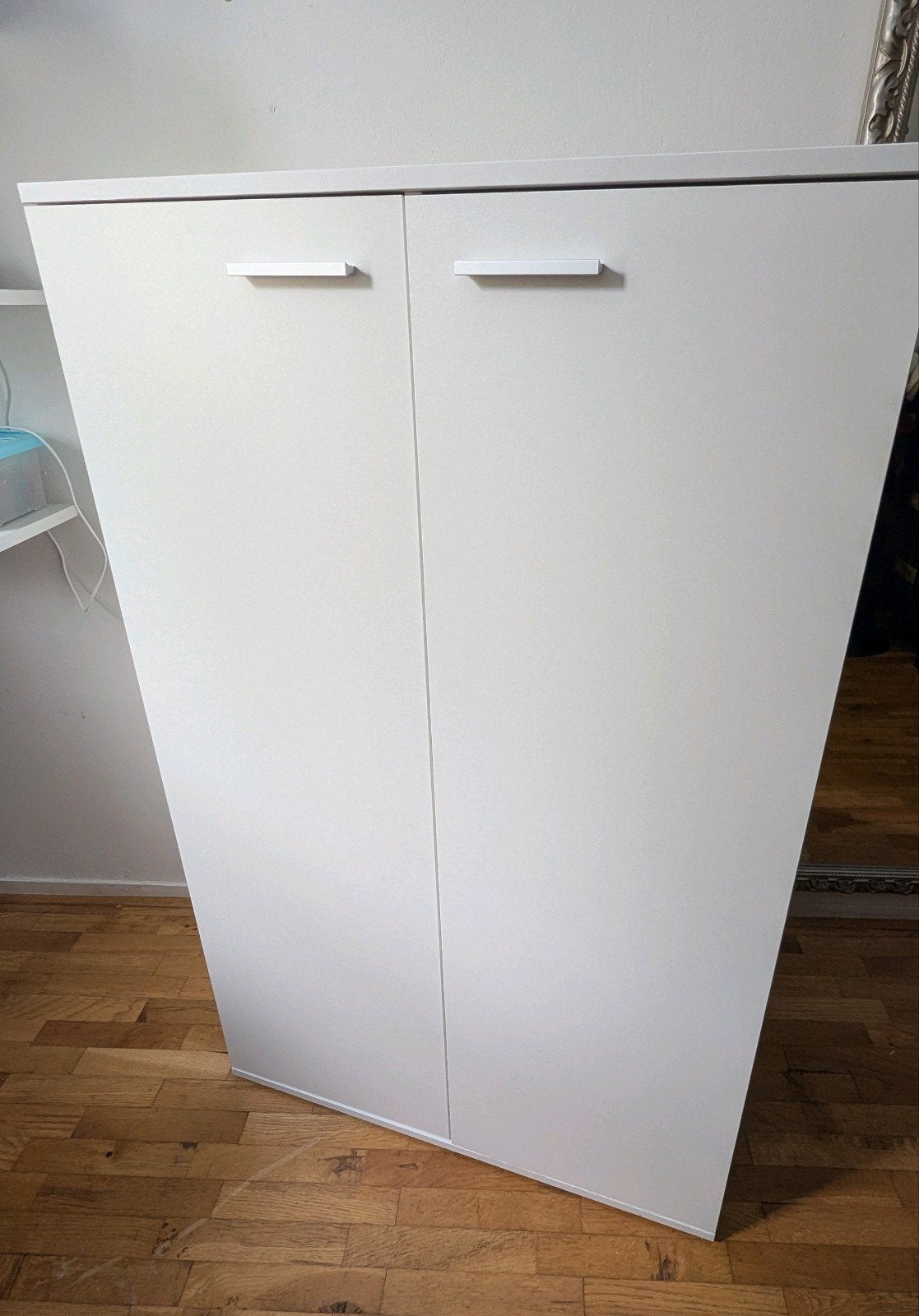 Witte kledingkast kinderkamer met legplanken en hanggedeelte, Huis en Inrichting, Kasten | Kledingkasten, Ophalen, Met deur(en)