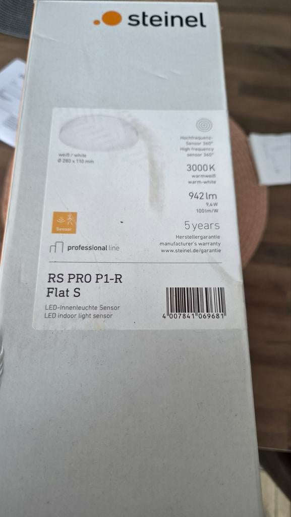 Plafondlamp met sensor led, Metaal of Aluminium, Nieuw, Ophalen of Verzenden, Led