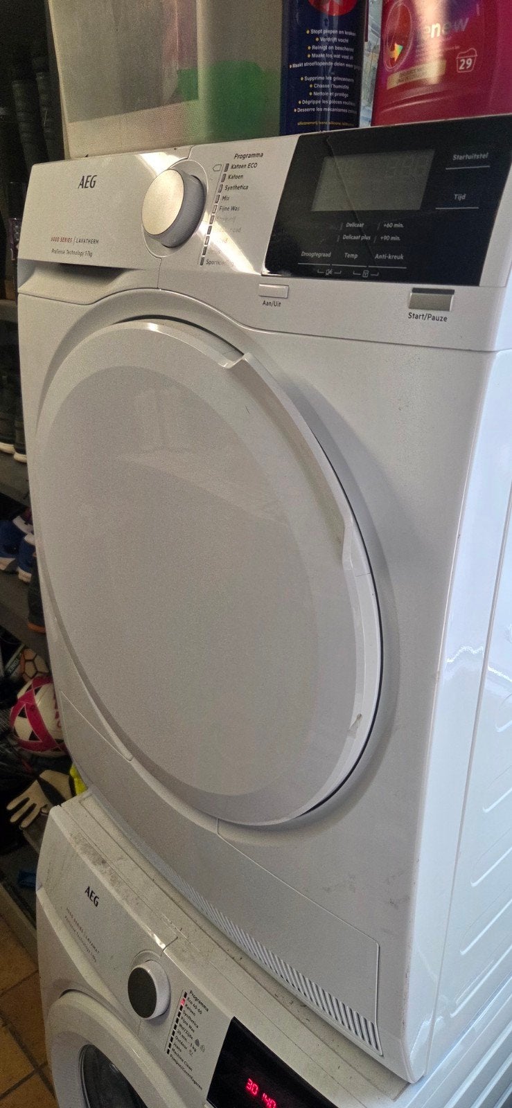 AEG 6000 series Lavatherm ProSense 1-7kg wasdroger, 6 tot 8 kg, Ophalen, Condens, 85 tot 90 cm