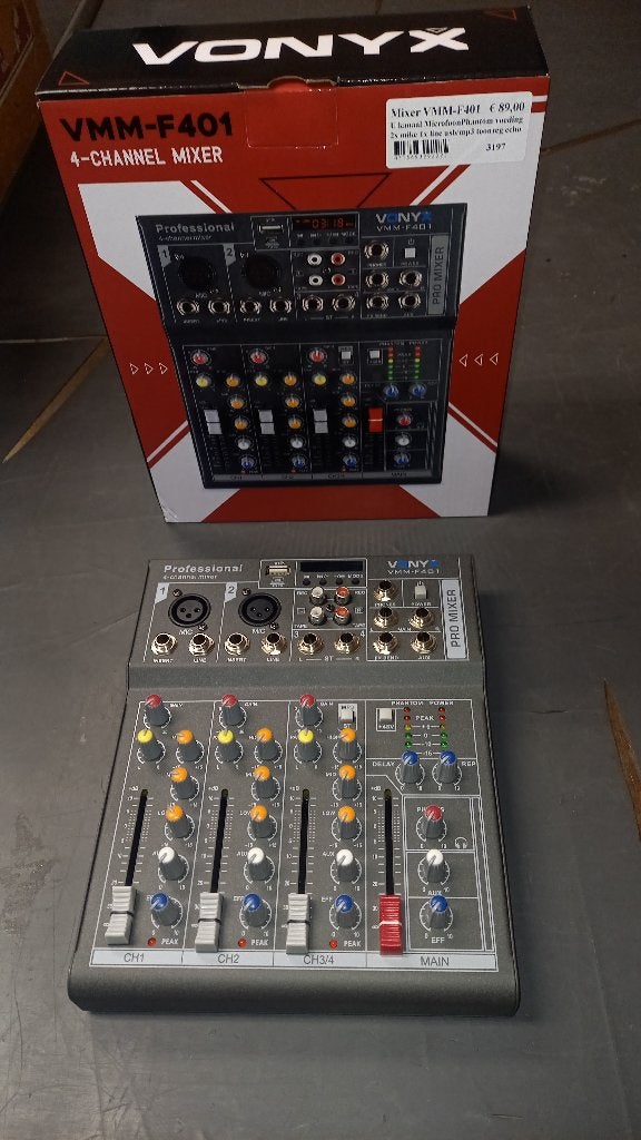 Mixer VONYX VMM-F401, Ophalen of Verzenden, Zo goed als nieuw, Minder dan 5 kanalen, Microfooningang