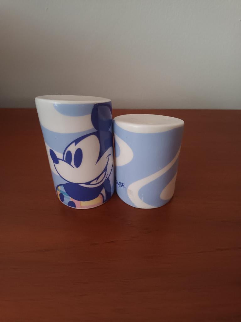 Peper en Zoutstel Mickey Mouse, Ophalen of Verzenden, Mickey Mouse, Gebruikt, Servies