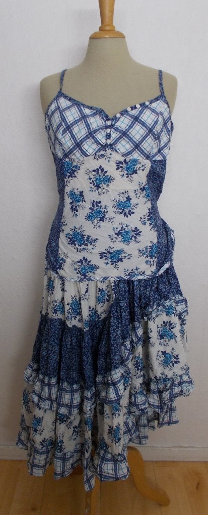 100% katoenen boho romantische stroken rok met top! M, Kleding | Dames, Maat 38/40 (M), Zo goed als nieuw, Onder de knie, Verzenden