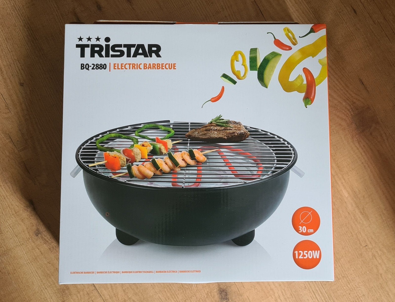 Elektrische Barbecue - 30 cm,nog nieuw!, Ophalen, Nieuw, Tristar