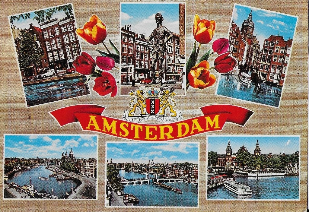 Ch835 Gelopen ansichtkaart Amsterdam, Ophalen of Verzenden, 1980 tot heden, Gelopen, Noord-Holland