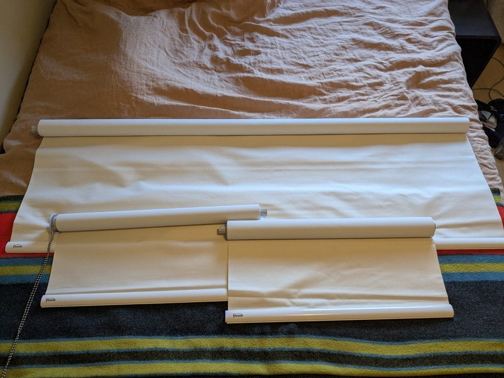 Rolgordijnen zonwerend 3x, Ophalen, Zonwerend, Zo goed als nieuw, Rolgordijn