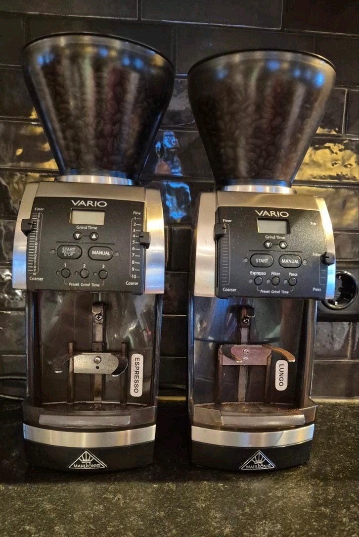 2x Mahlkönig Vario koffiemolen malers, Ophalen of Verzenden, Gebruikt, Overige merken, Koffiemolen